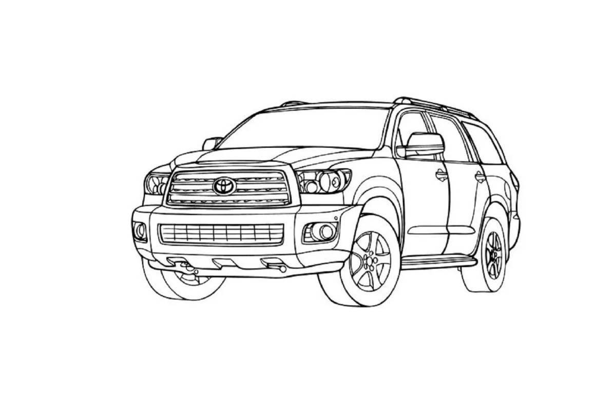 Coloring playful toyota cars