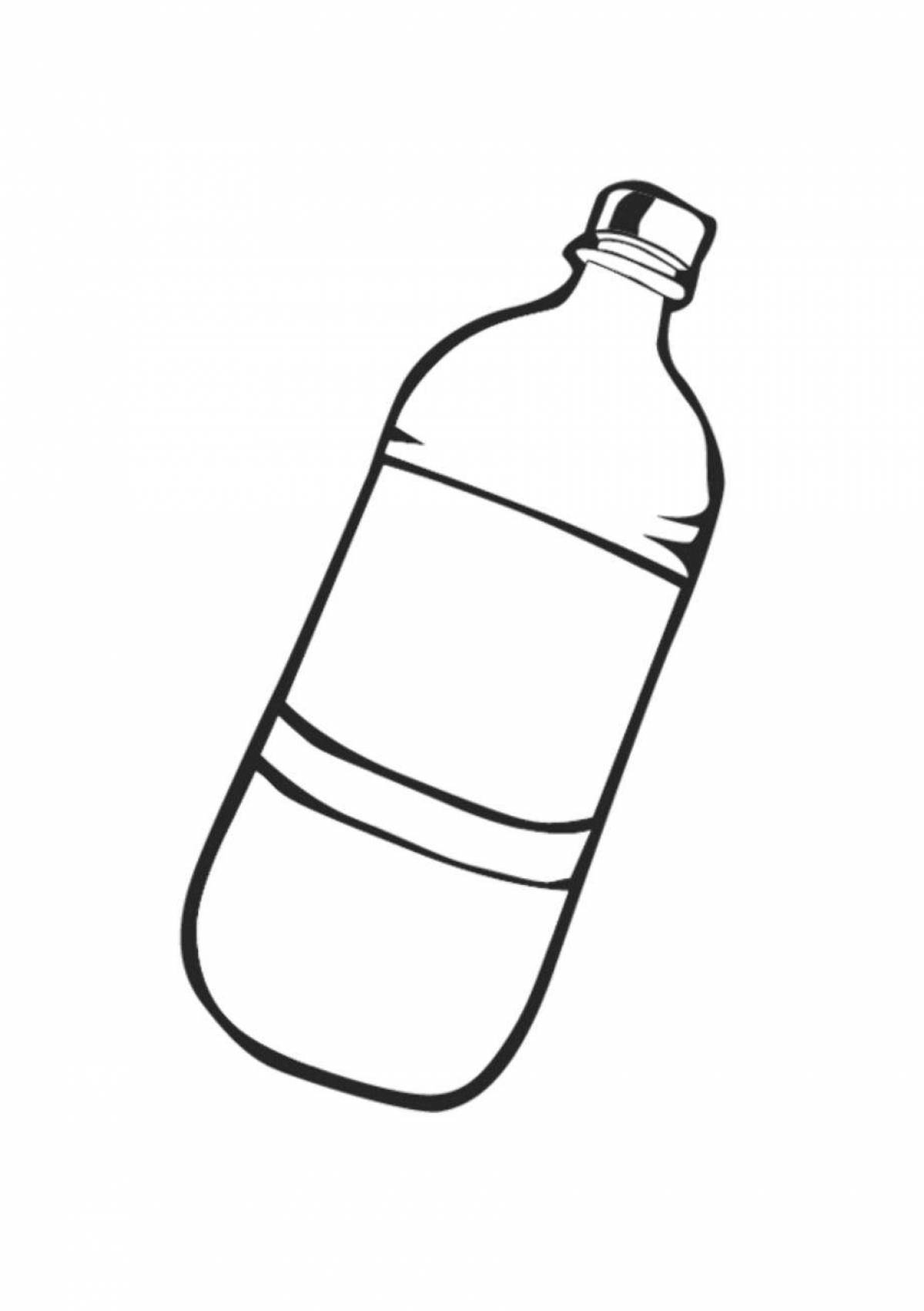 Refreshing water bottle coloring book