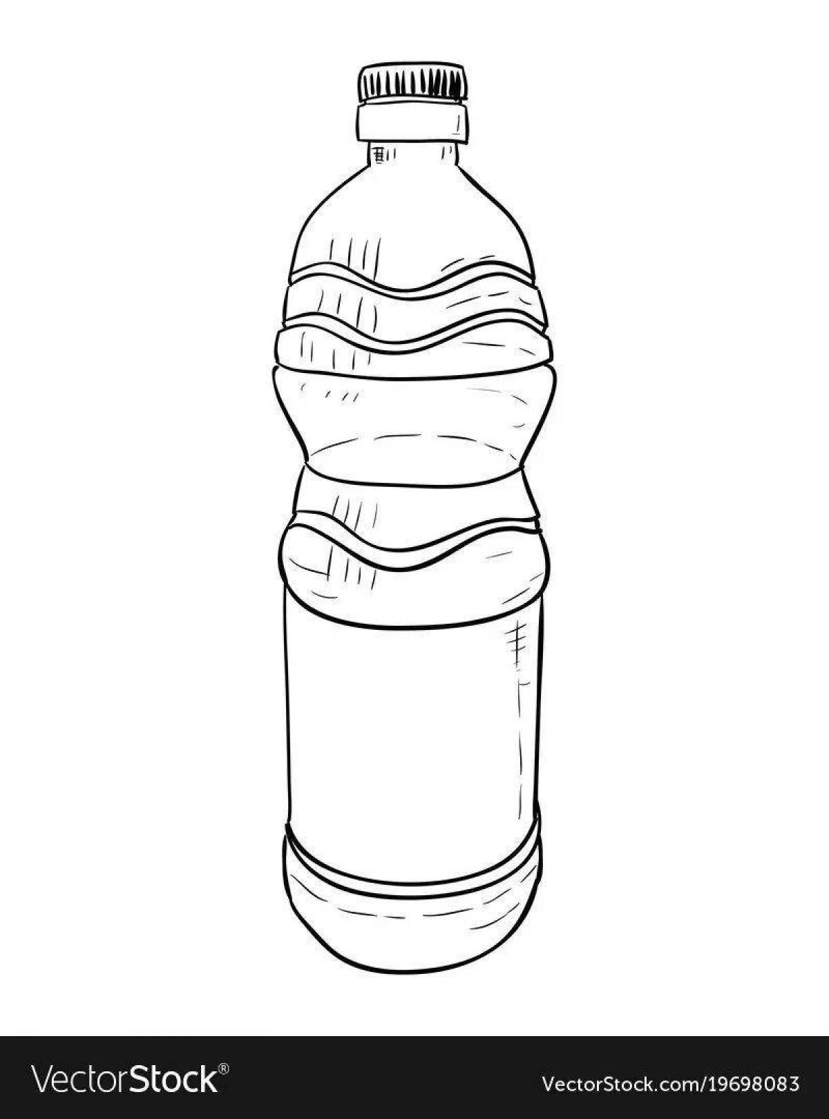 Flickering water bottle coloring