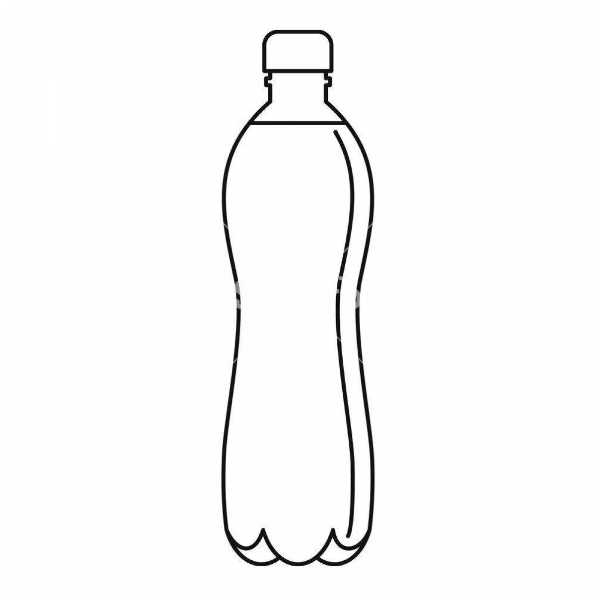 Refreshingly shining water bottle coloring book