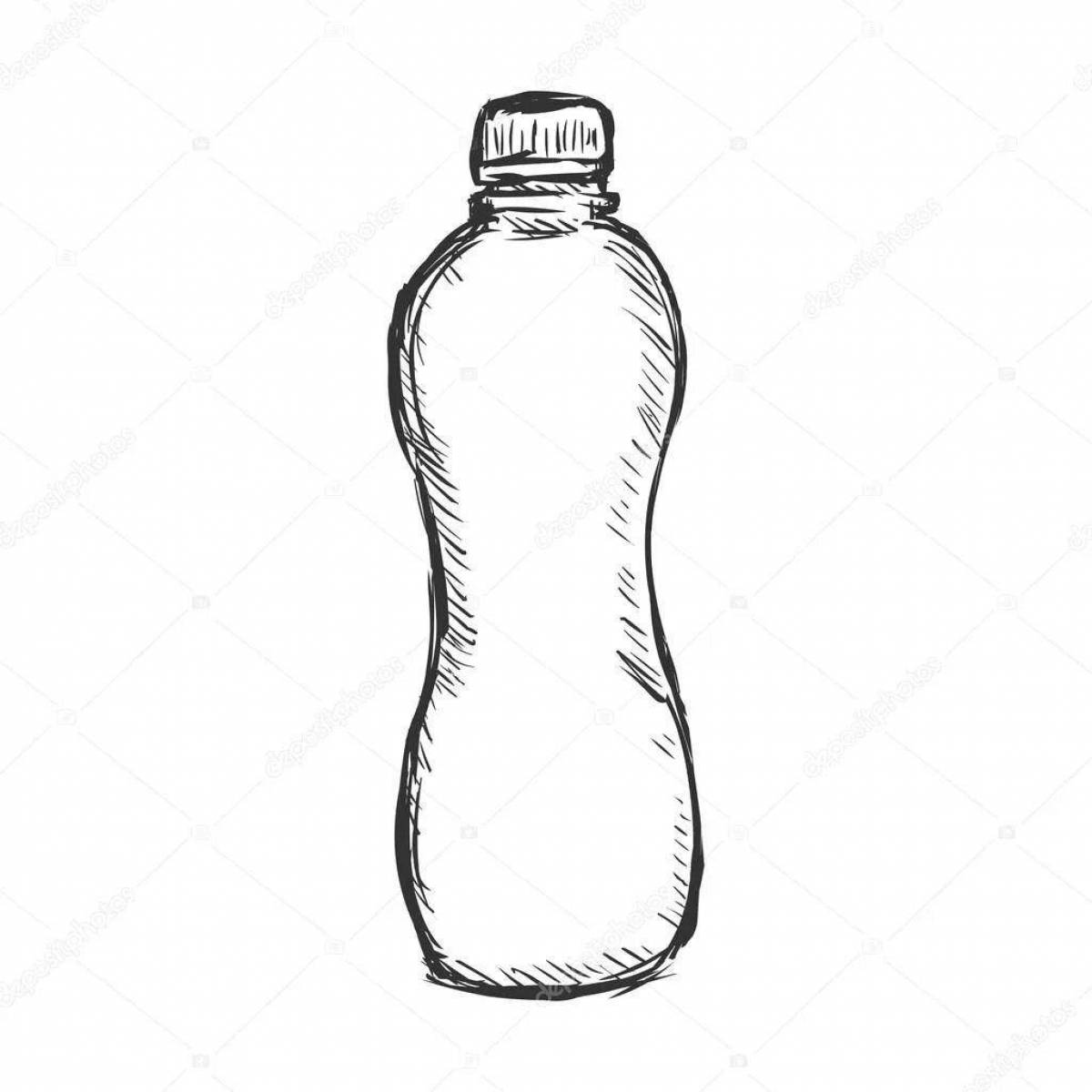 Refreshing-refreshing-transparent water bottle coloring
