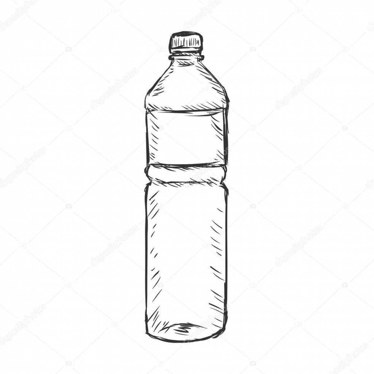 Refreshingly refreshingly transparent water bottle coloring book