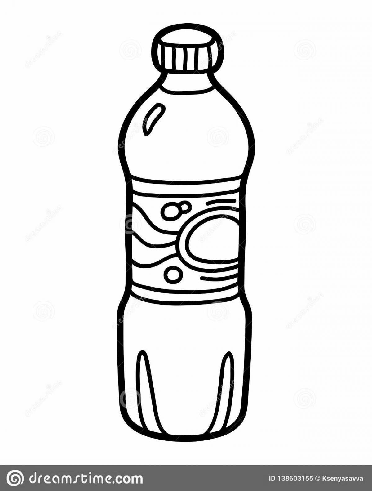 Refreshing refreshing shimmering water bottle coloring