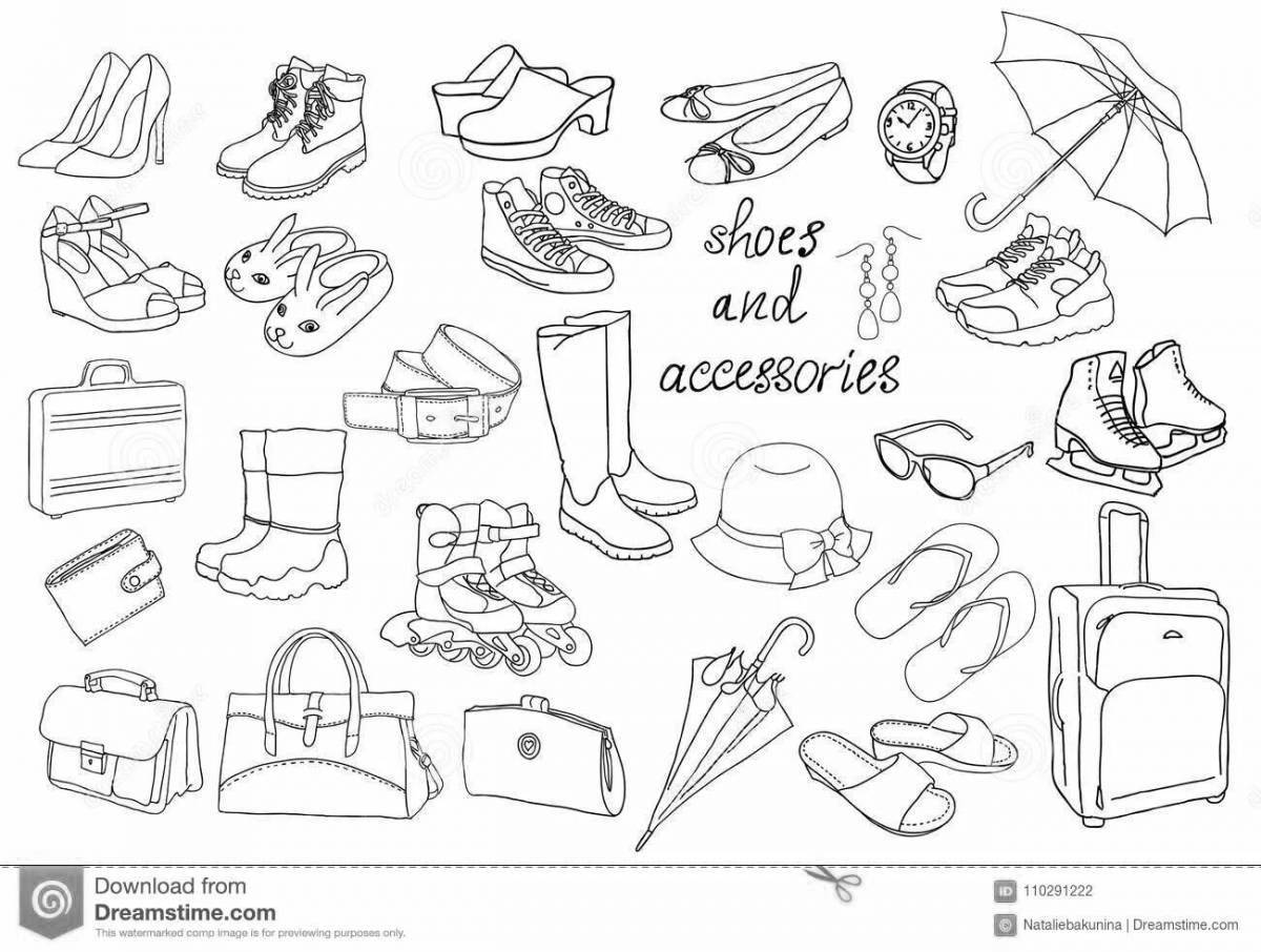 Fashion shoes coloring page