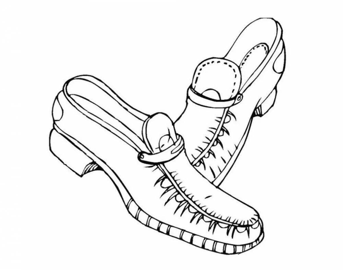 Coloring page attractive shoes