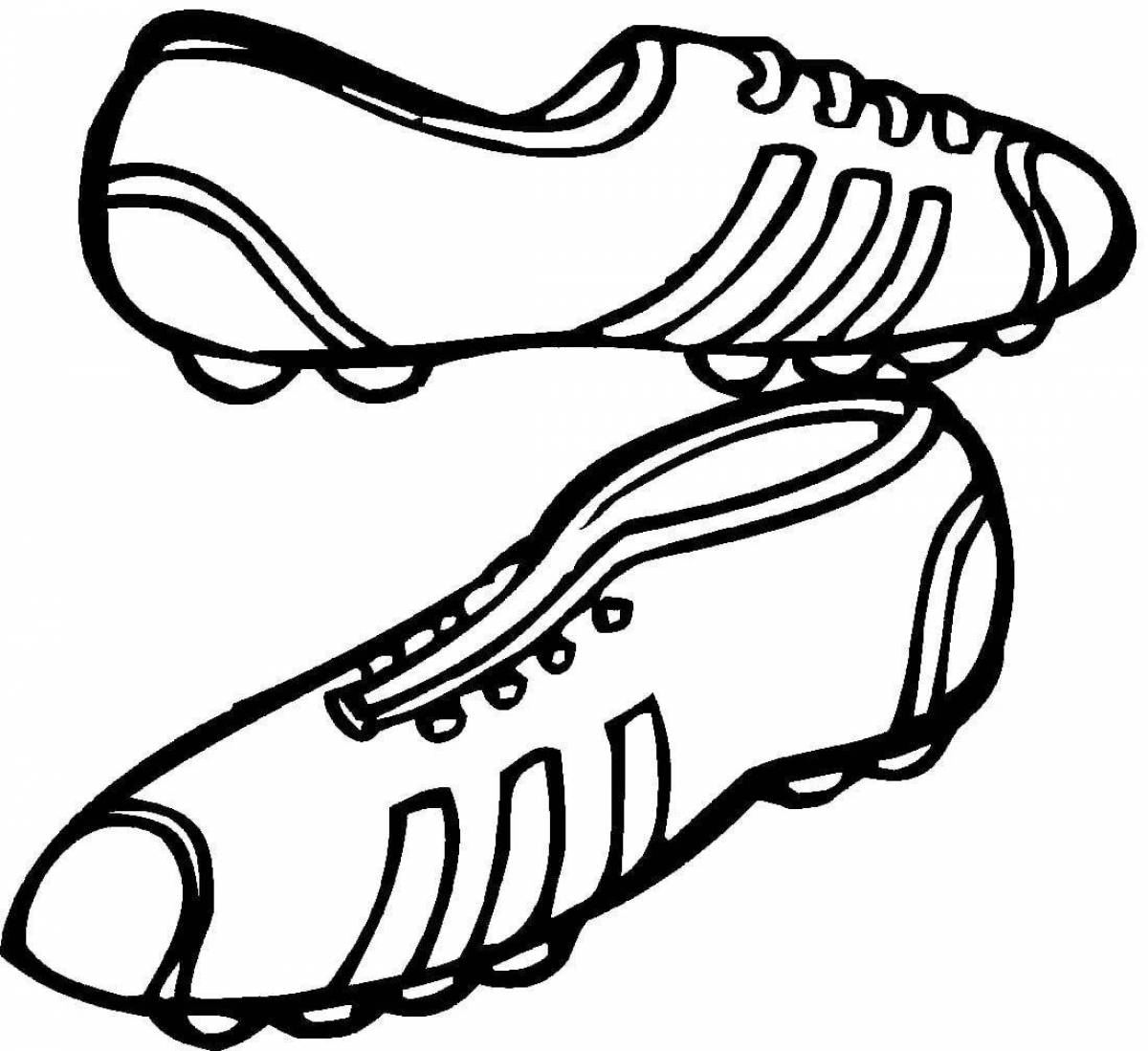 Colourful shoes coloring page