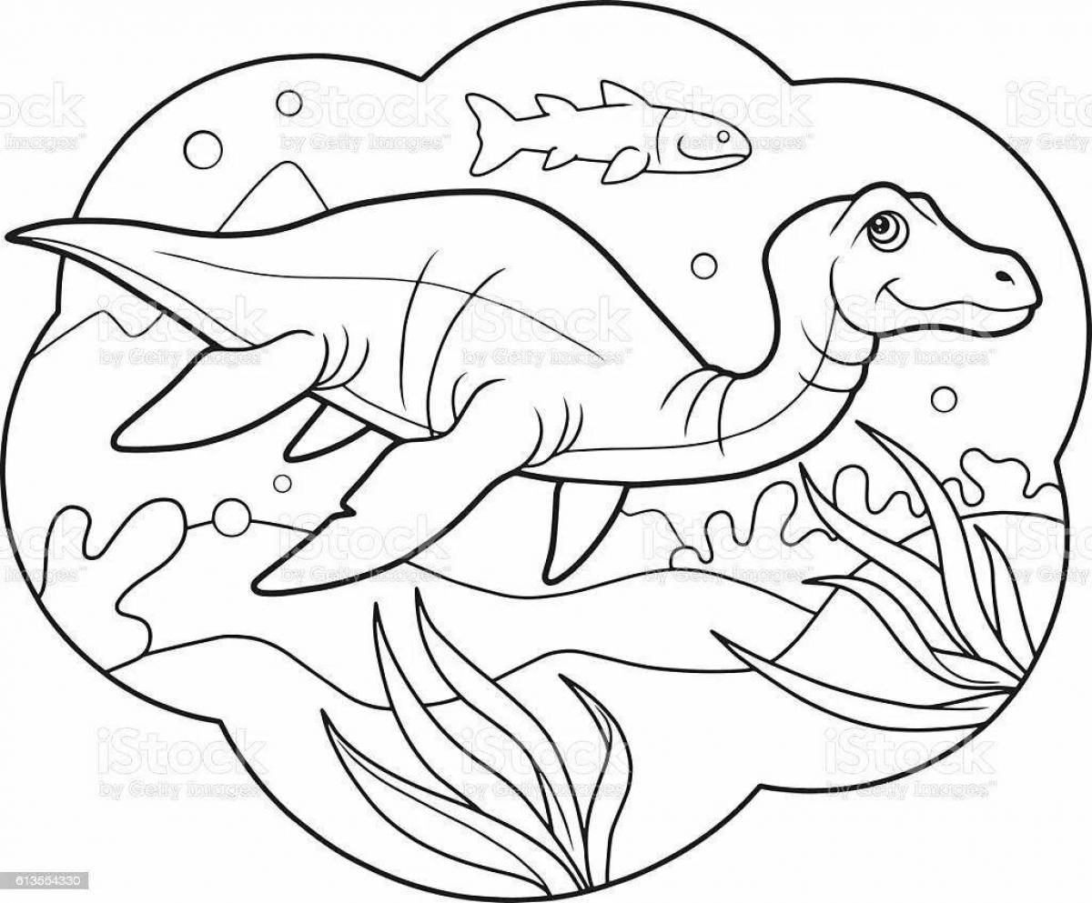 Lochness monster majestic coloring page