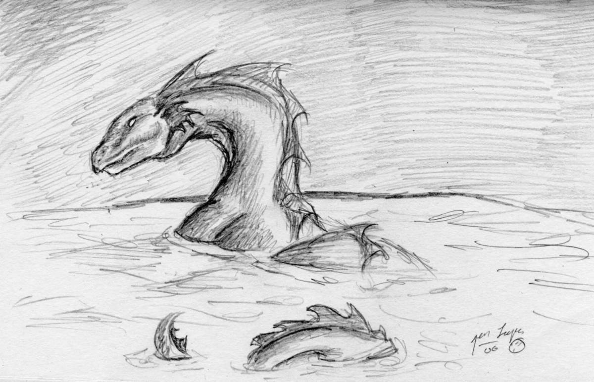 Lochness monster coloring book