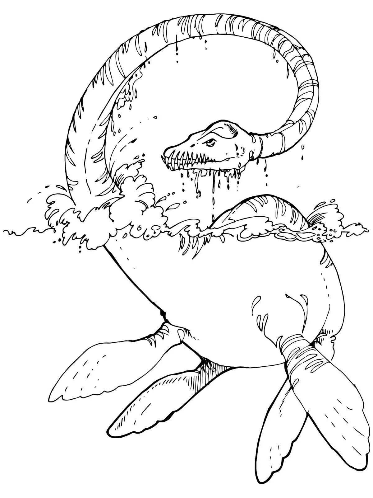 Exquisite lochness monster coloring book