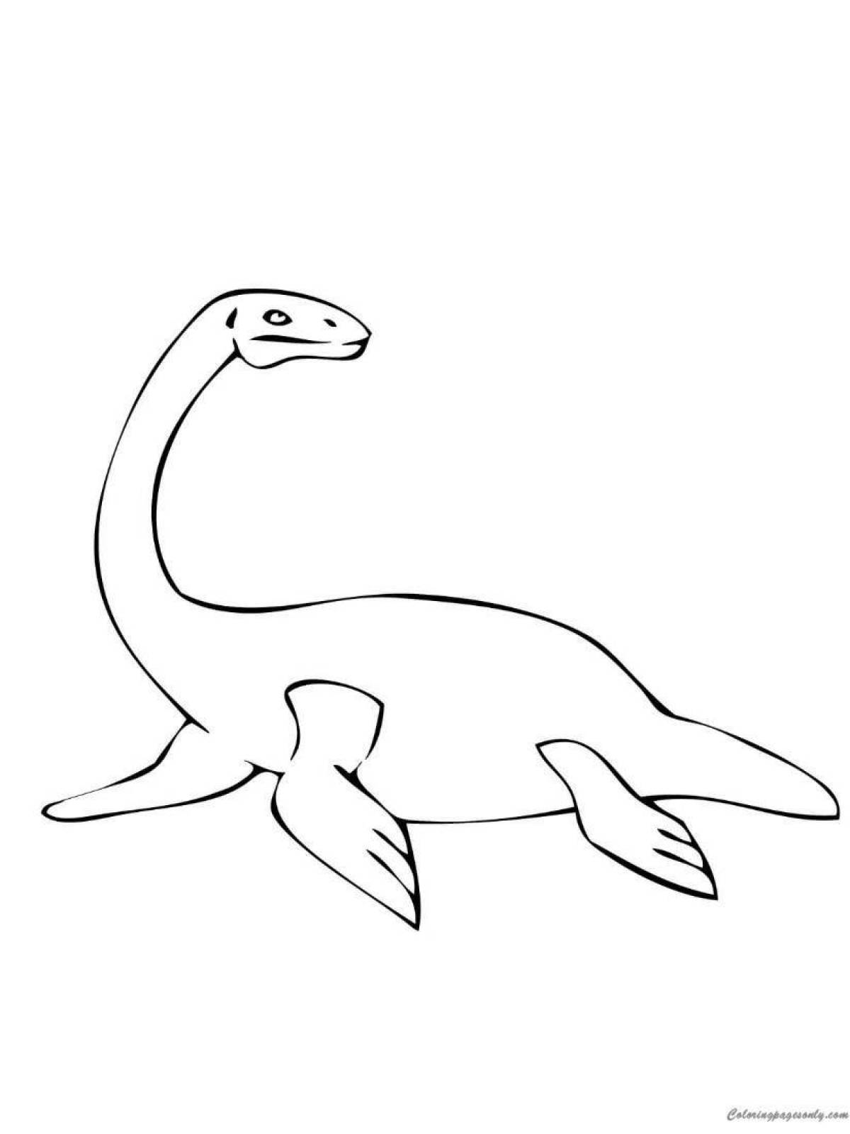 Lochness monster shining coloring page