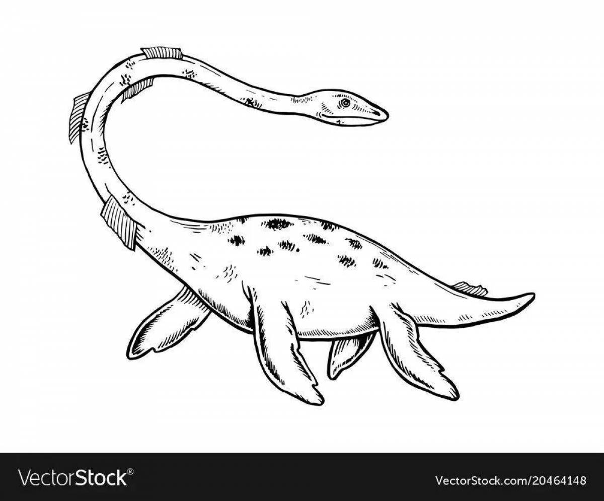 Lochness monster mystery coloring page