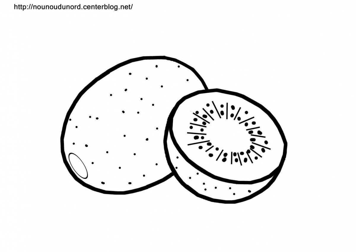 Playful kiwi willy coloring page