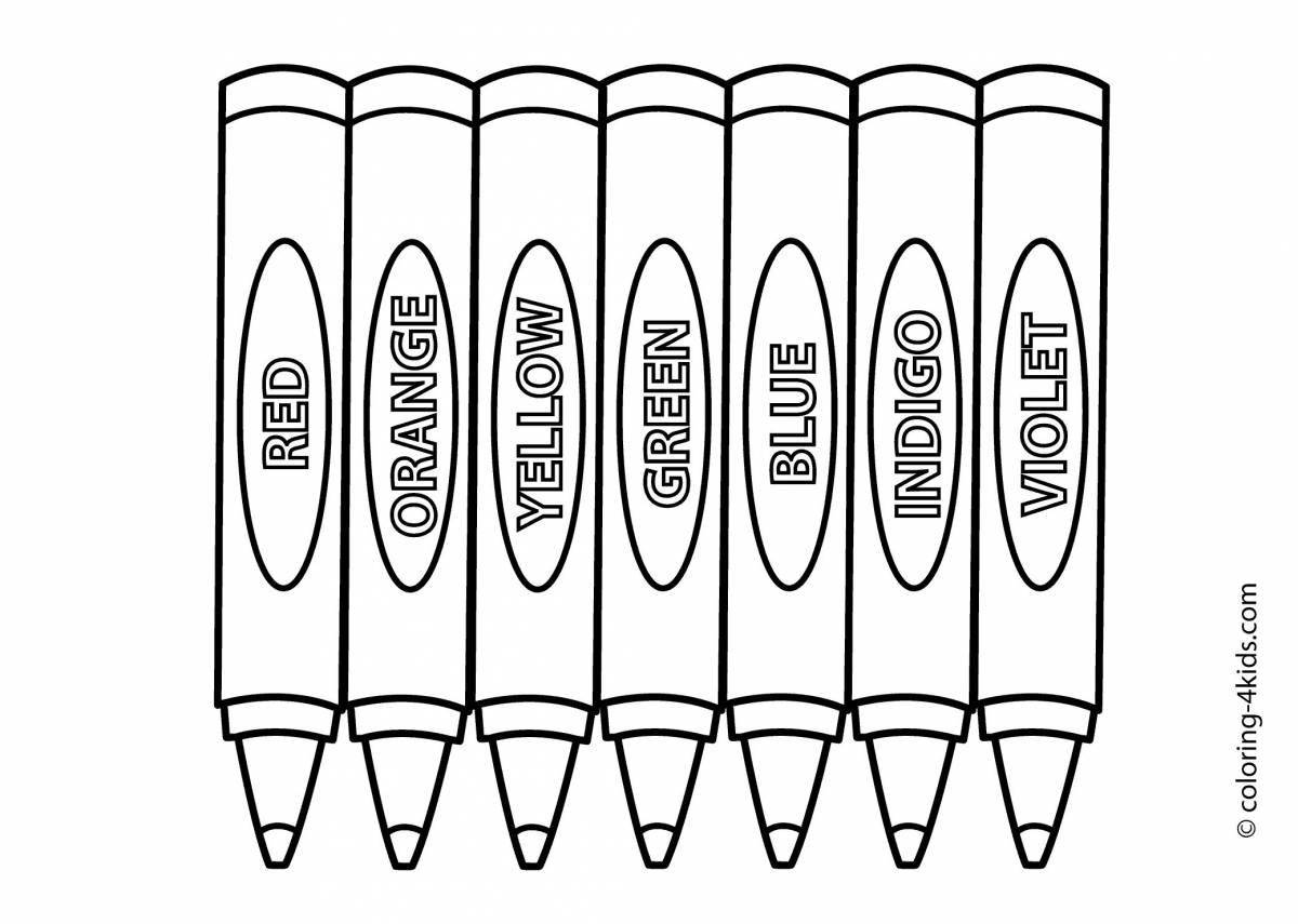 Карандаши для раскрашивания color-radiant coloring page pencils