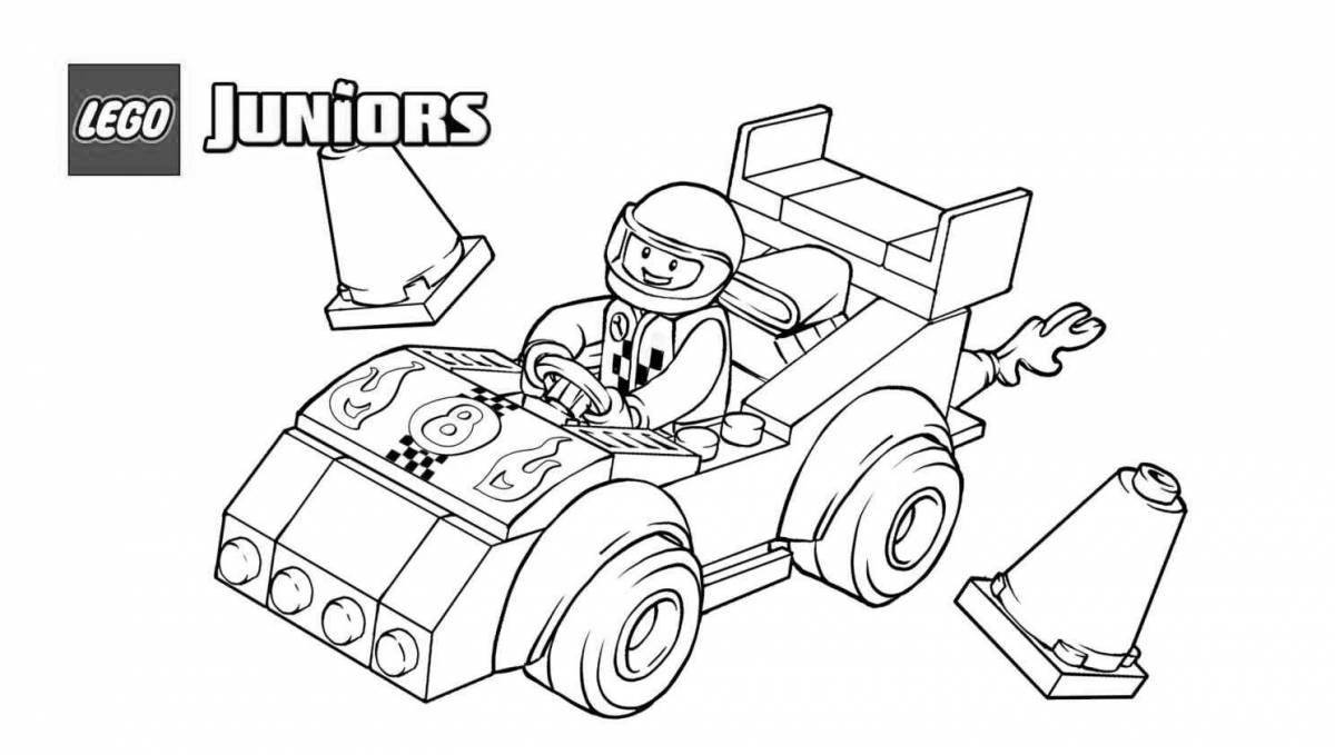 Creative minecraft car coloring page