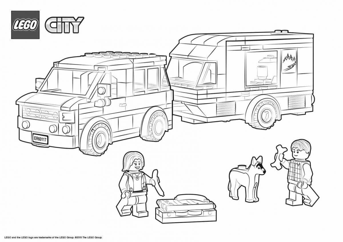 Minecraft car coloring pages filled with color