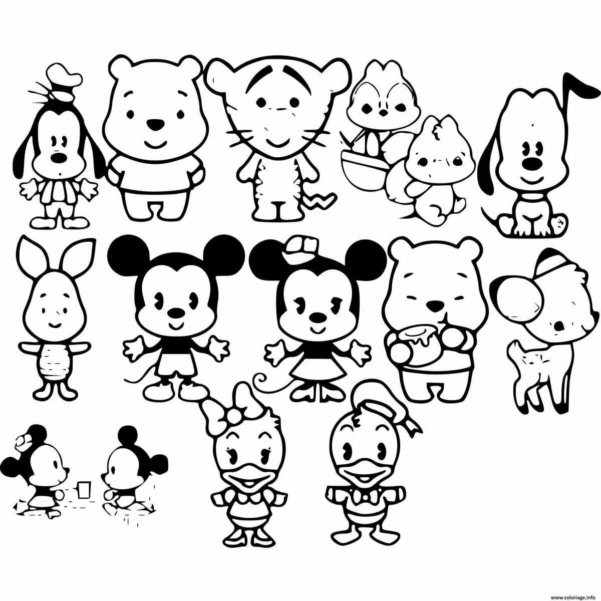 Violent mini animal coloring book