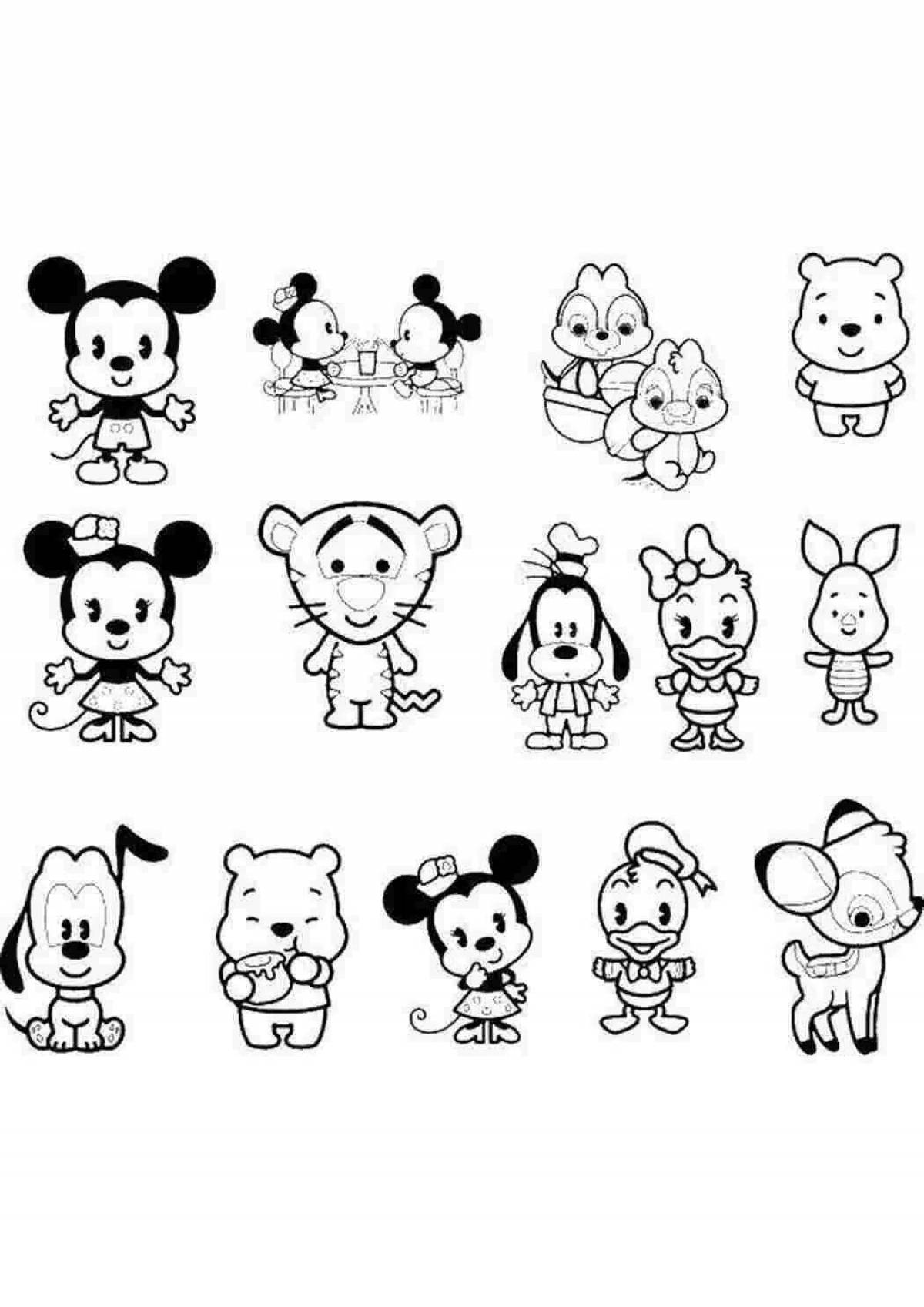 Delightful mini animal coloring book