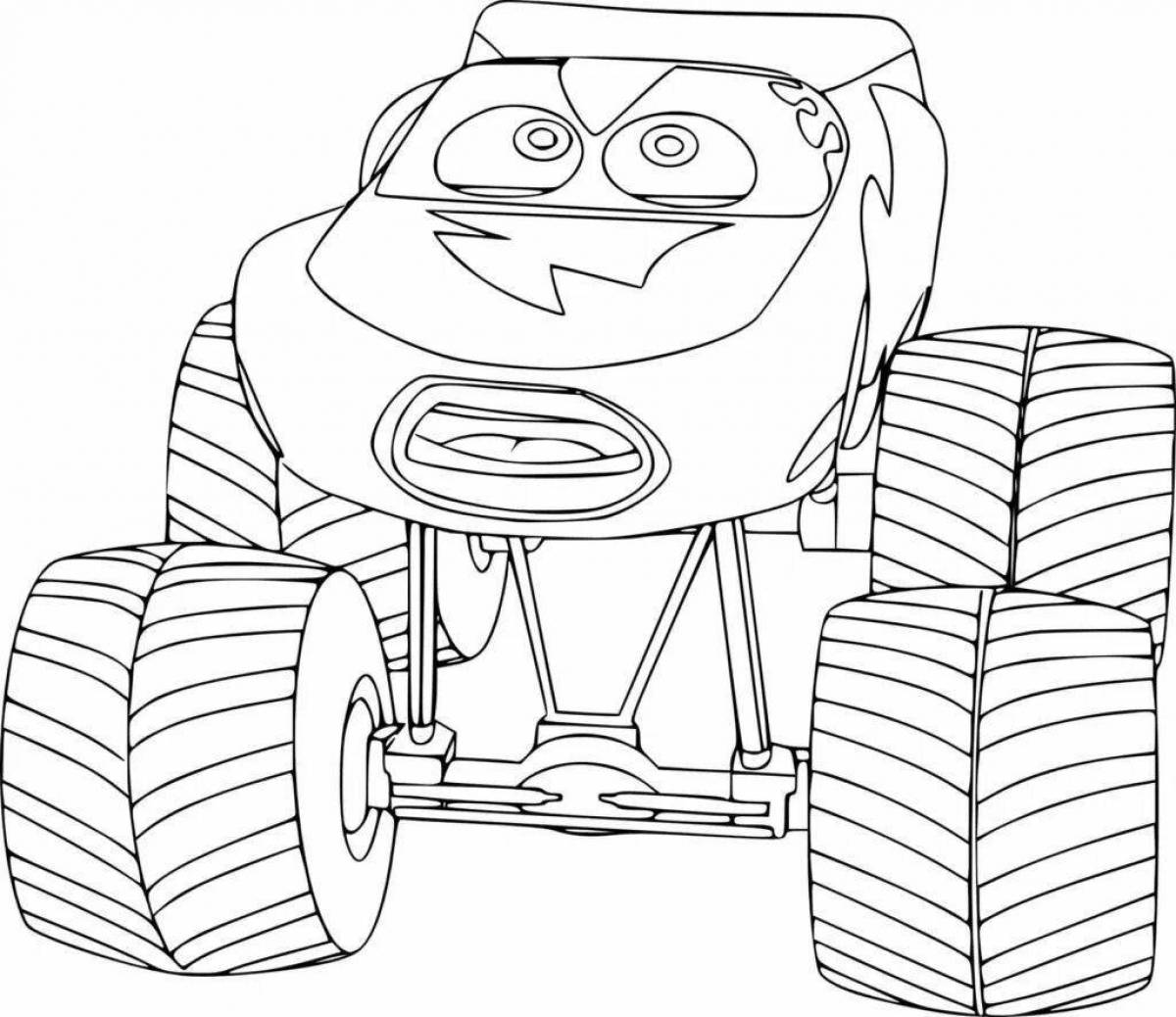 Radiant super car coloring page