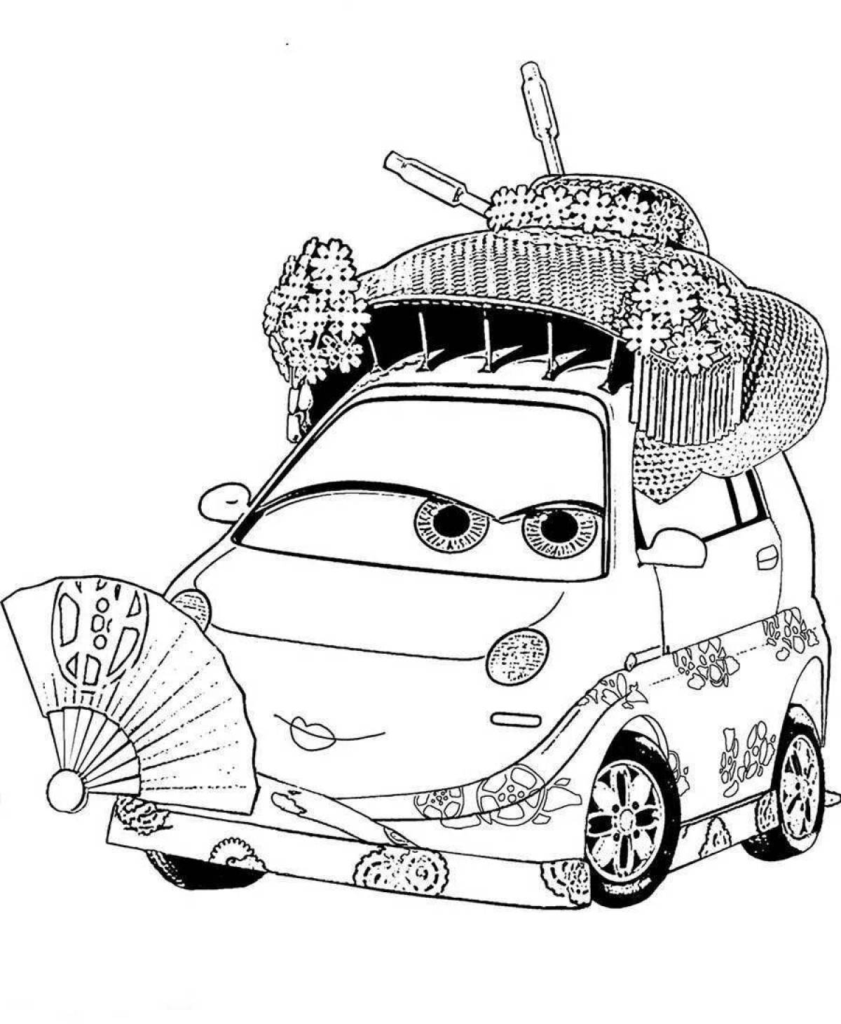 Dazzling supercar coloring page