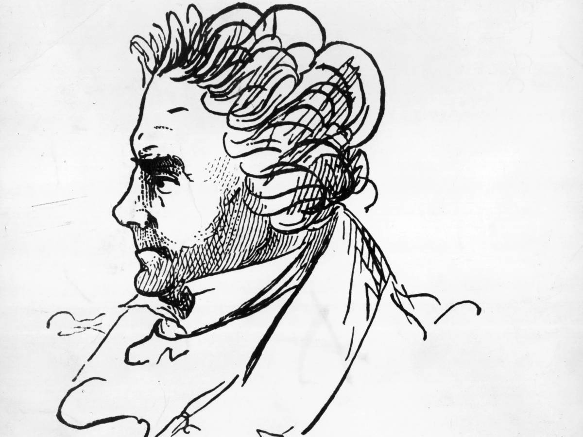 Coloring book majestic portrait of Pushkin