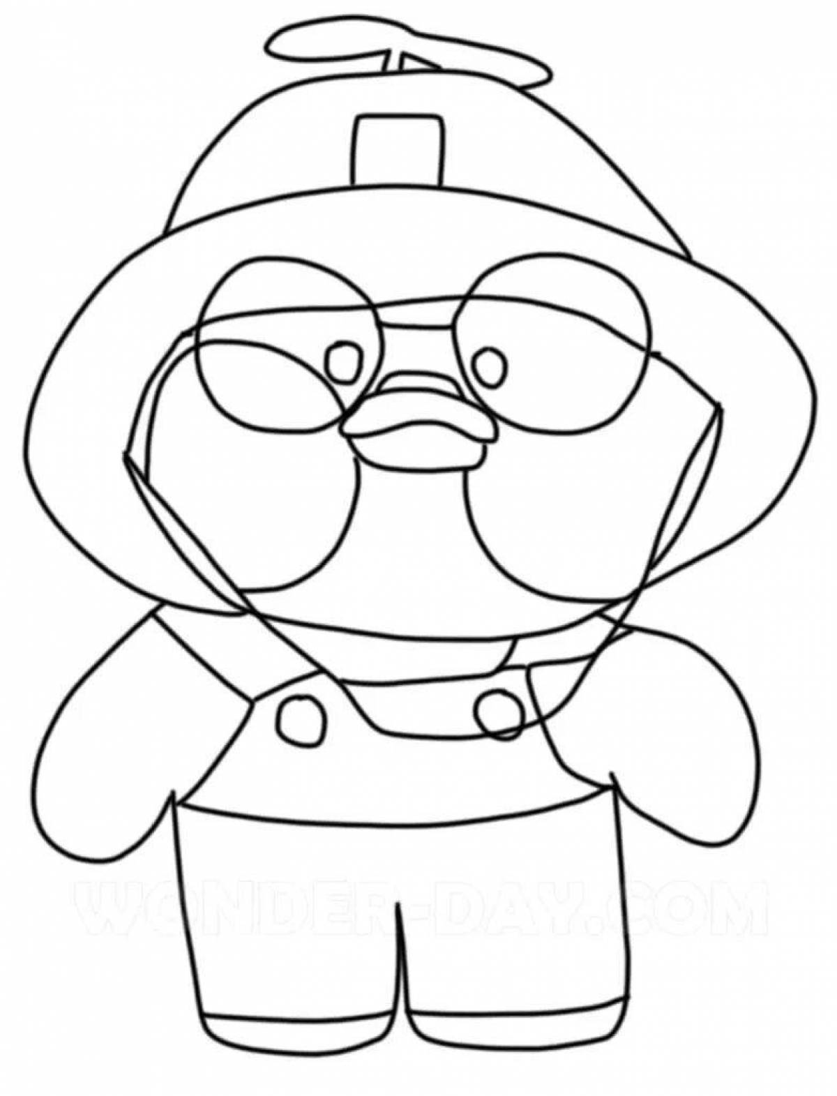 Coloring page adorable lalaphan fan