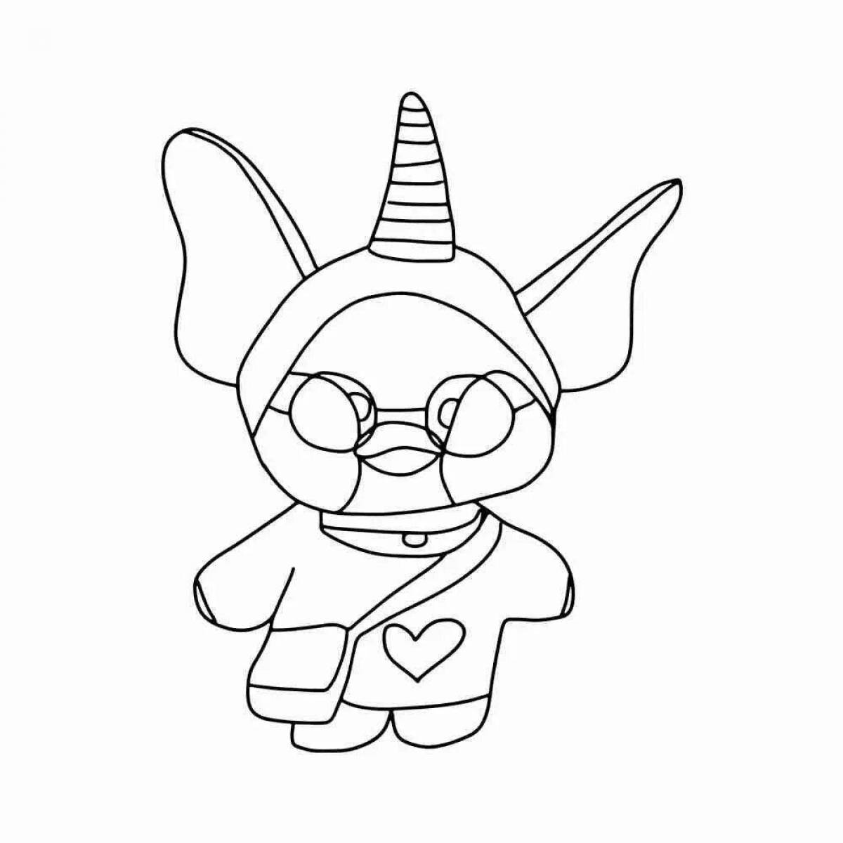 Adorable lalafan fan coloring page