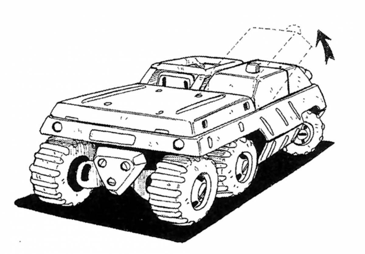 Grand armored personnel carrier coloring page