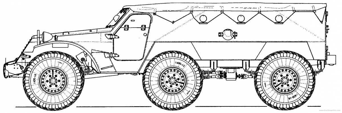 Violent armored car coloring page