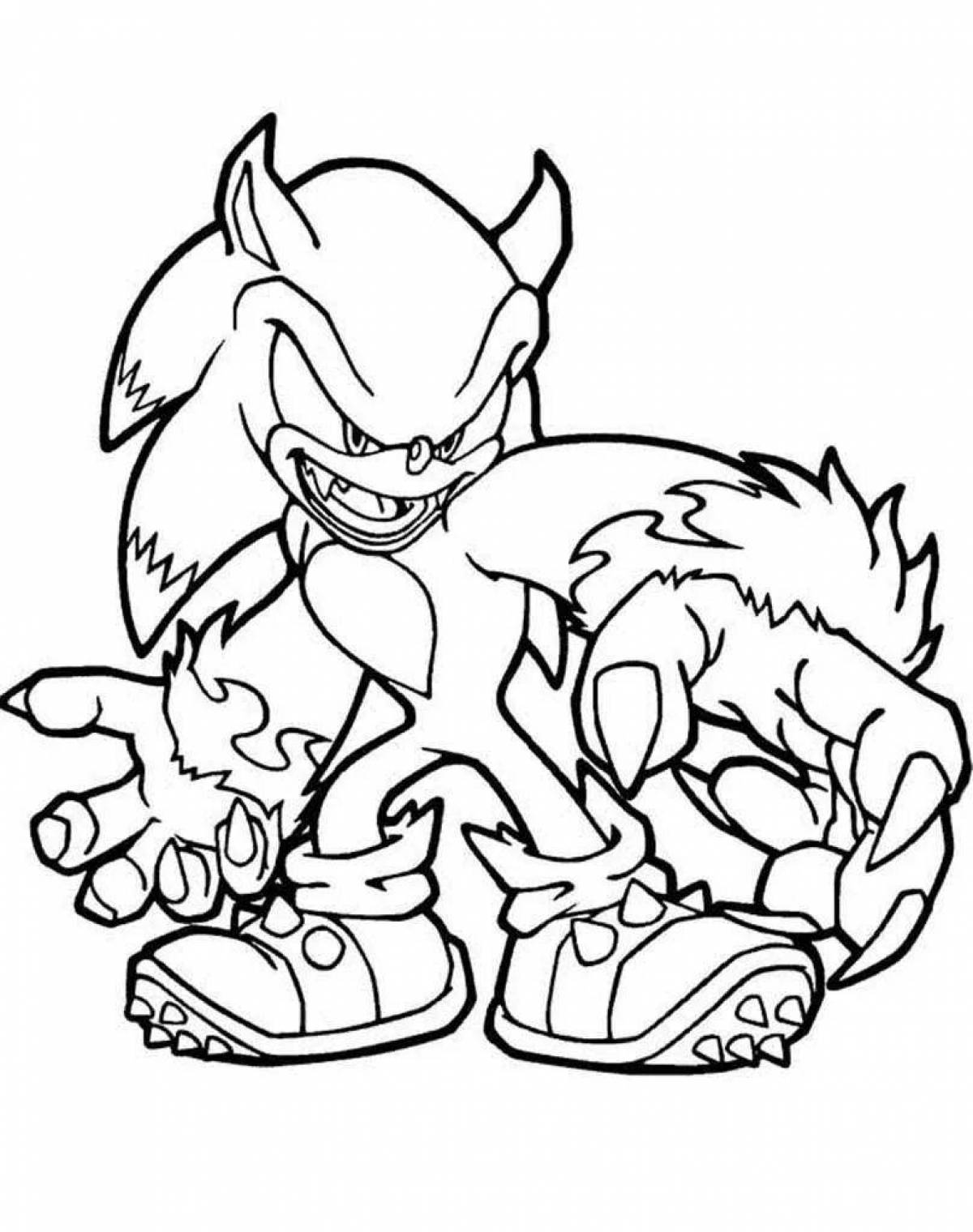 Coloring book evil sonic - disgusting