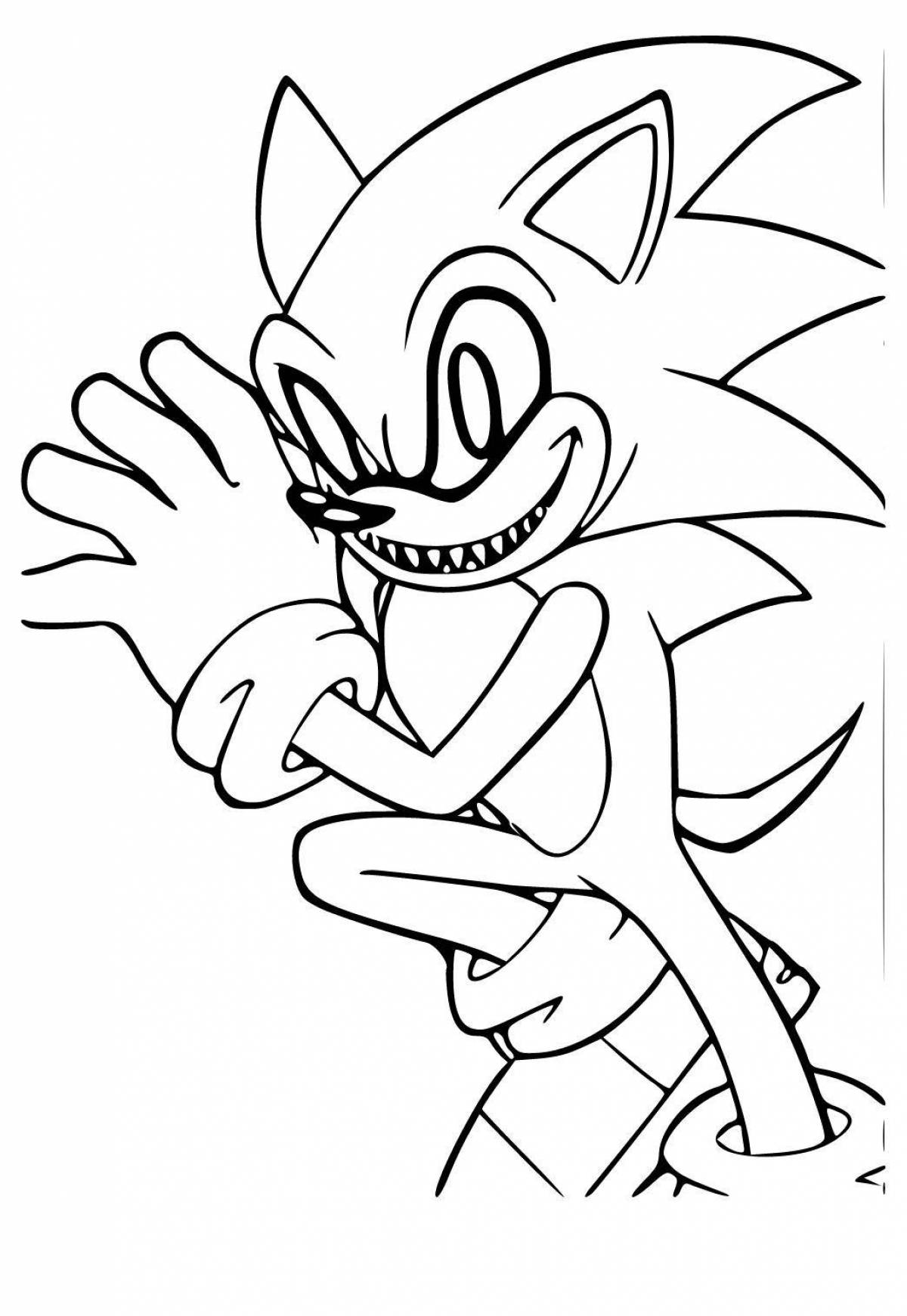 Coloring book evil sonic - sickly