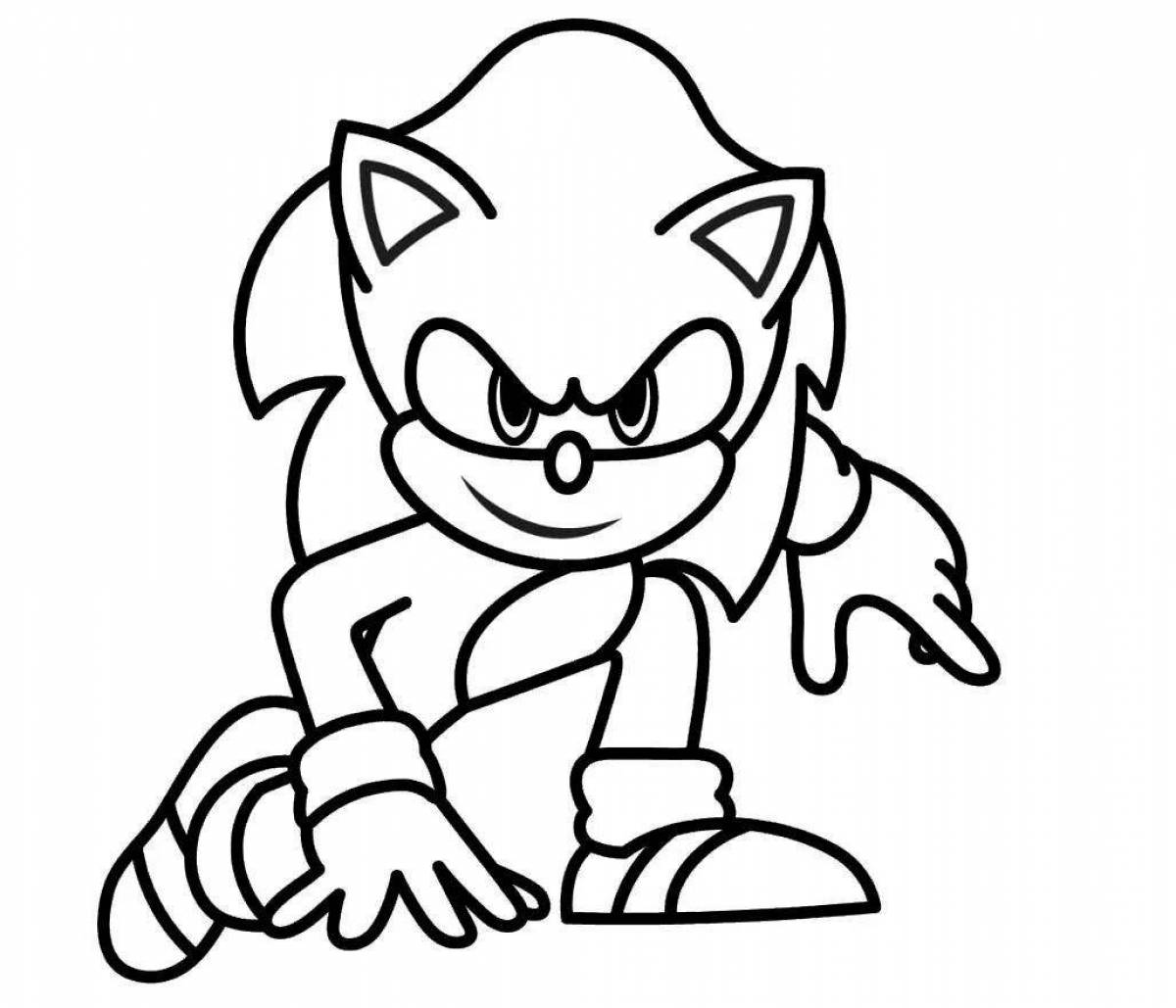 Evil sonic coloring page - ghost