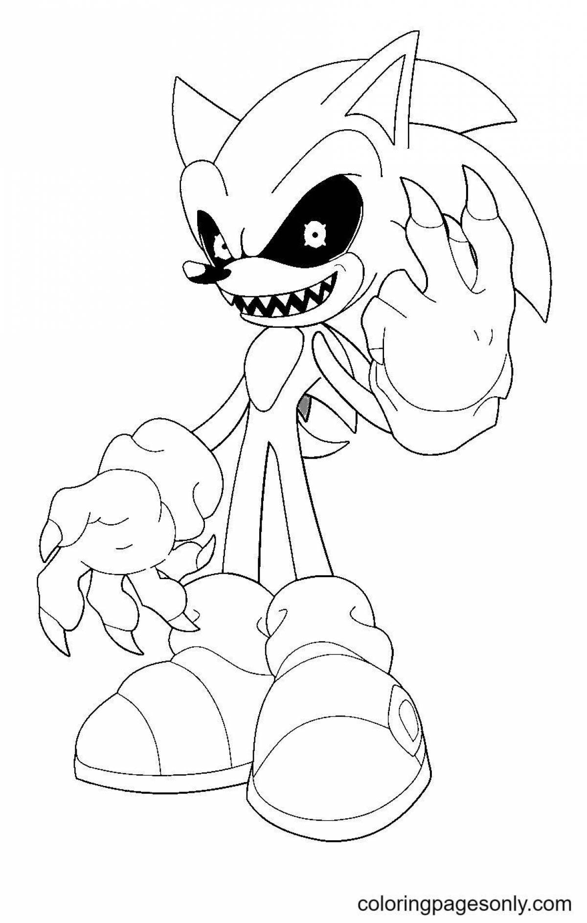 Coloring evil sonic - disgusting