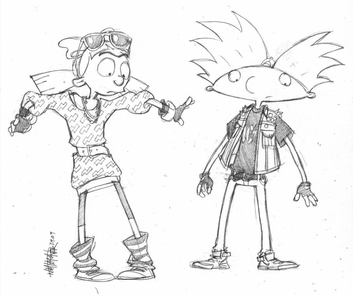Playful hey arnold coloring book