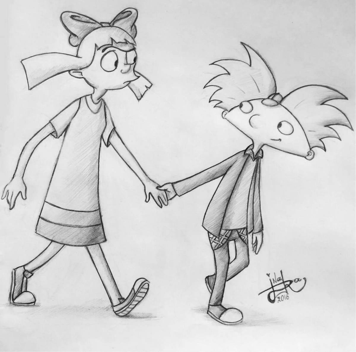 Funny hey arnold coloring book