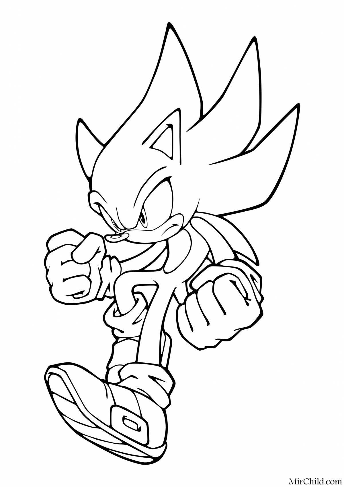Sonic god amazing coloring book