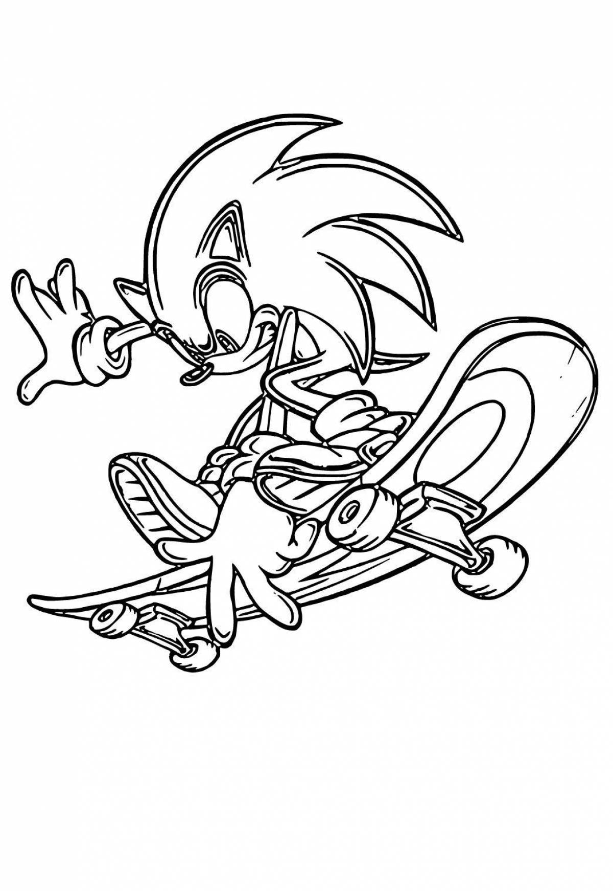 Sonic god shining coloring book