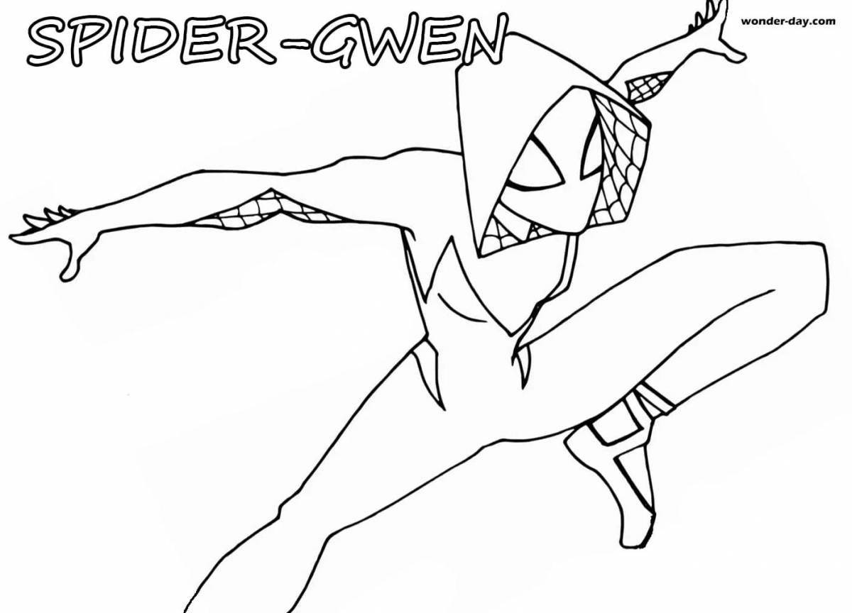 Coloring fairy gwen spider
