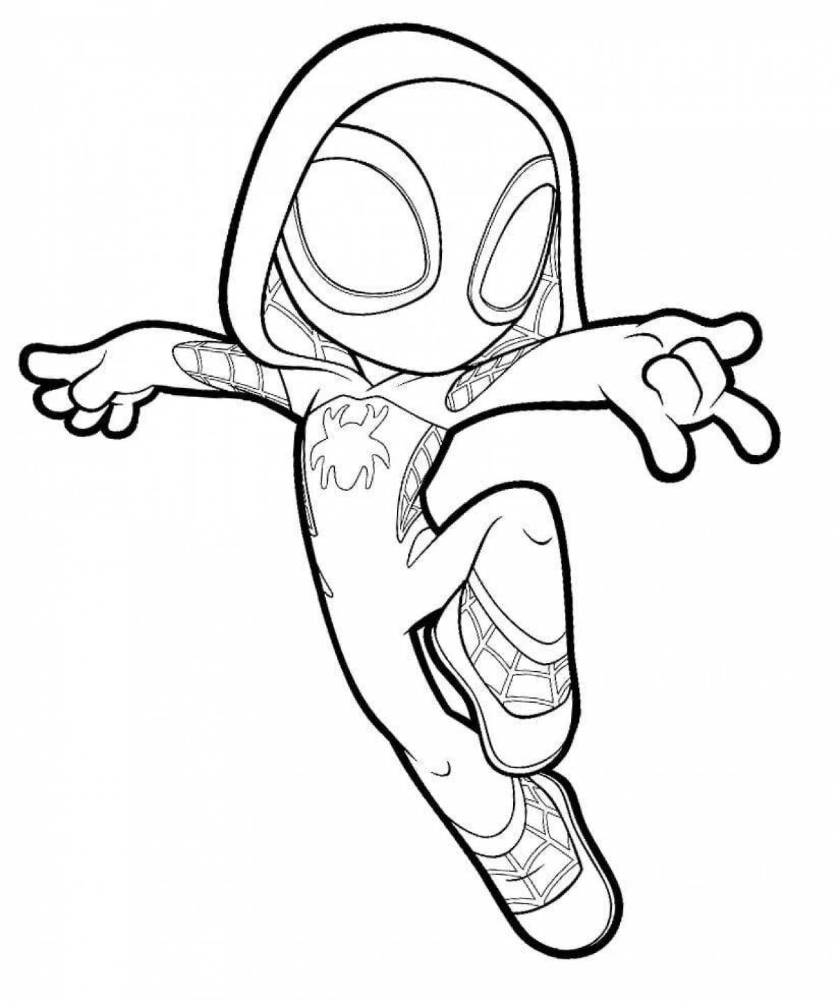 Spider gwen's wonderful coloring page
