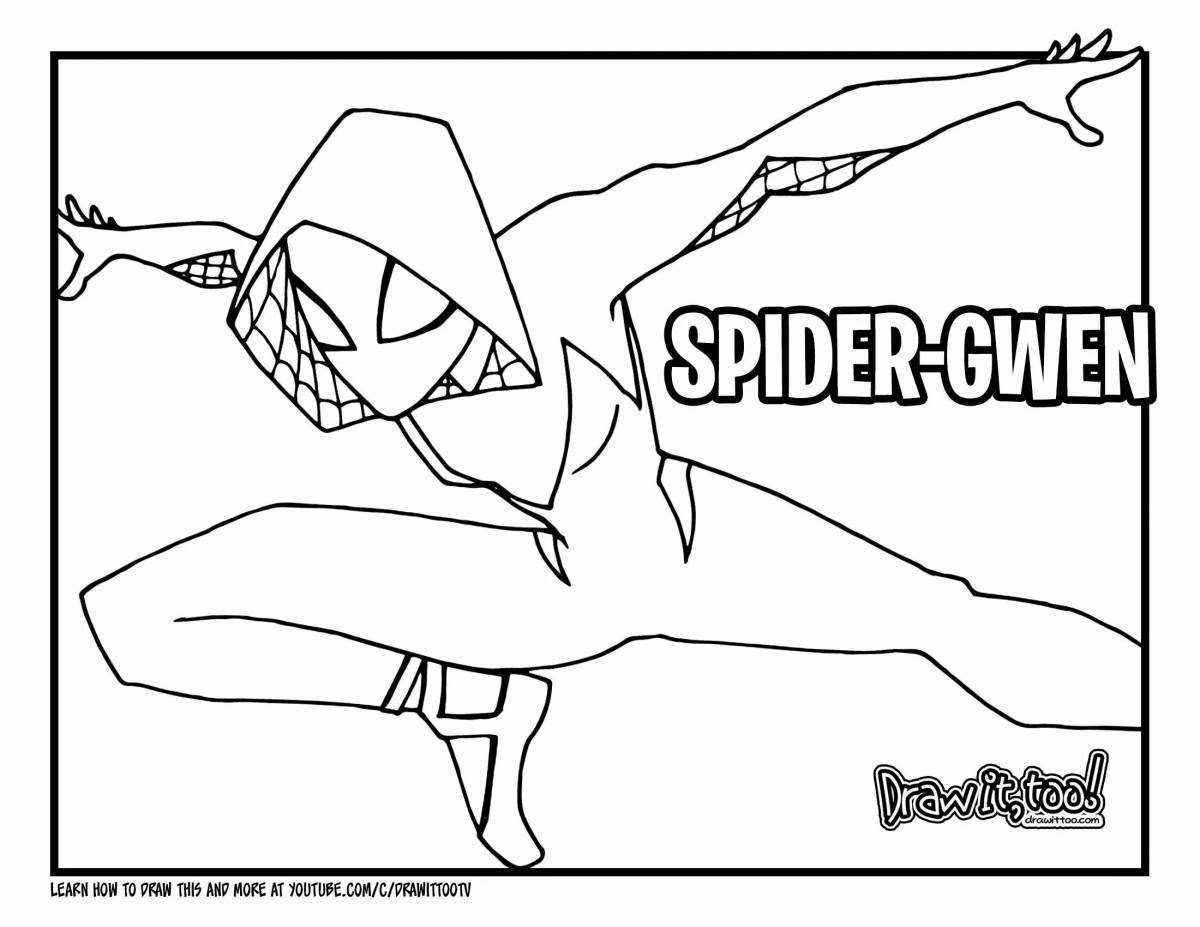 Great gwen spider coloring page