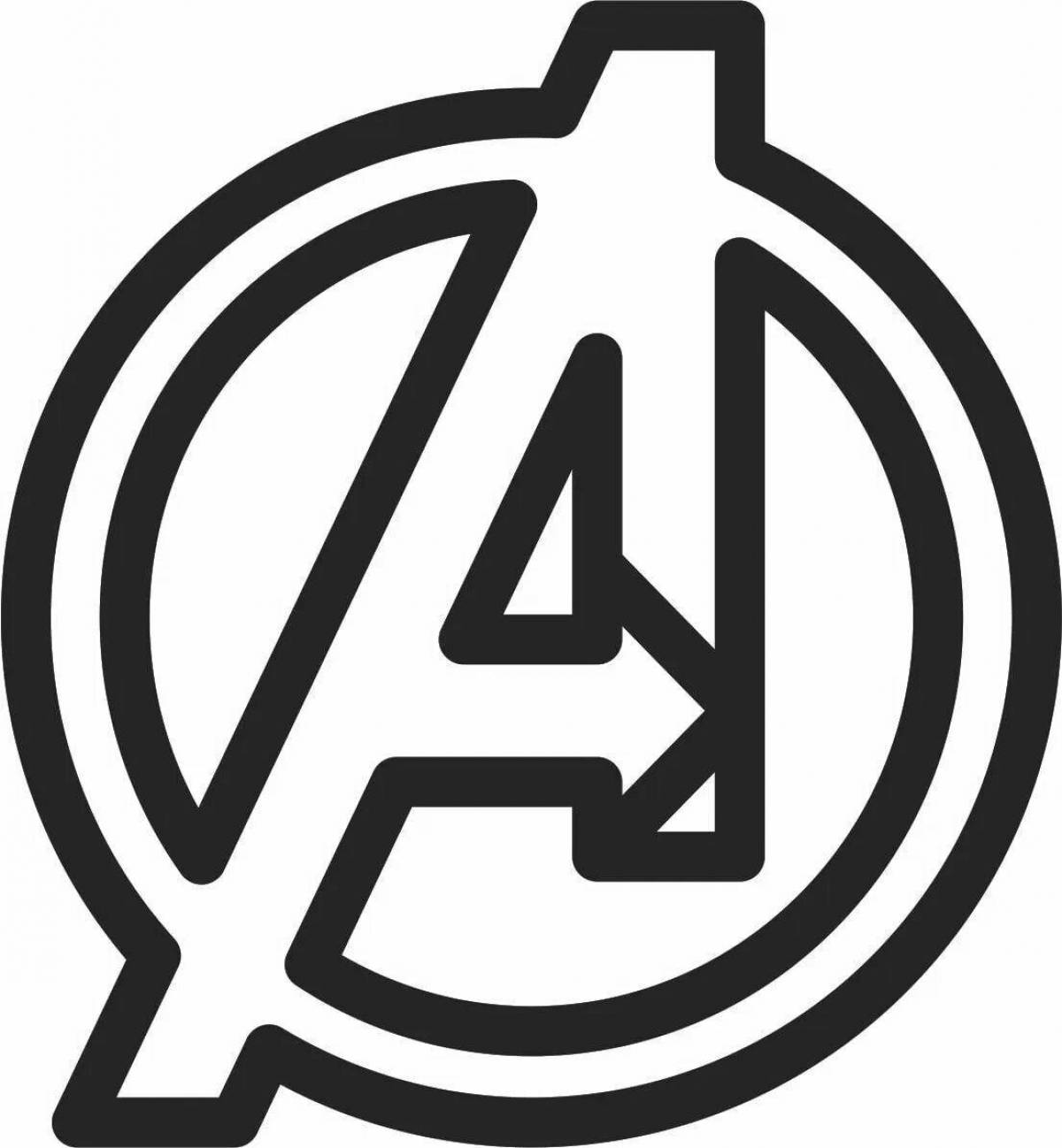 Marvel logo beautifully colored coloring page
