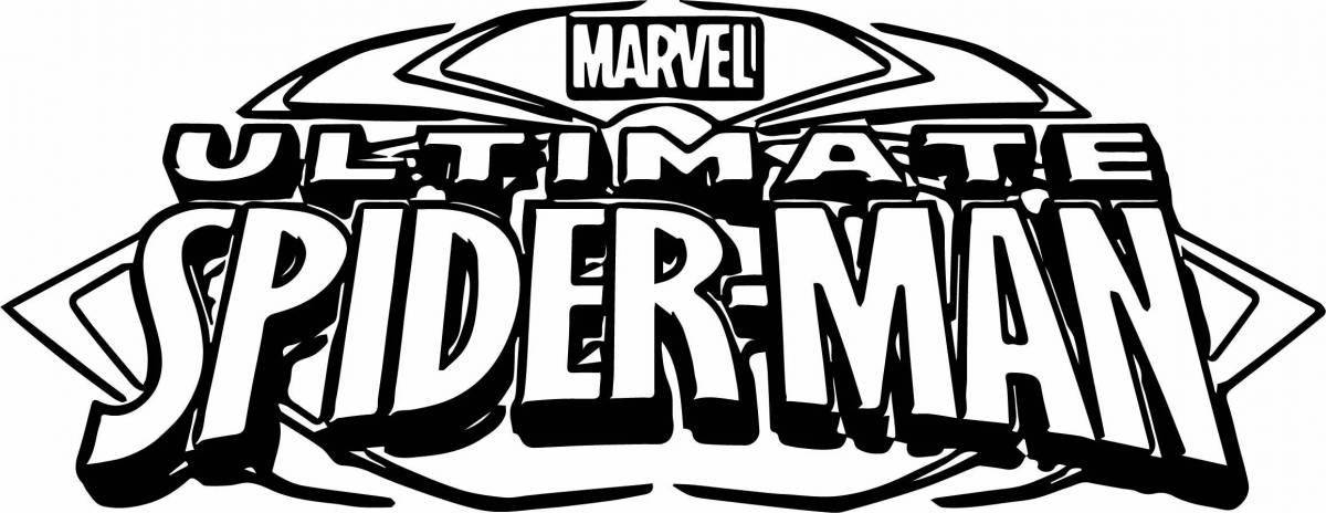 Marvel logo bold coloring
