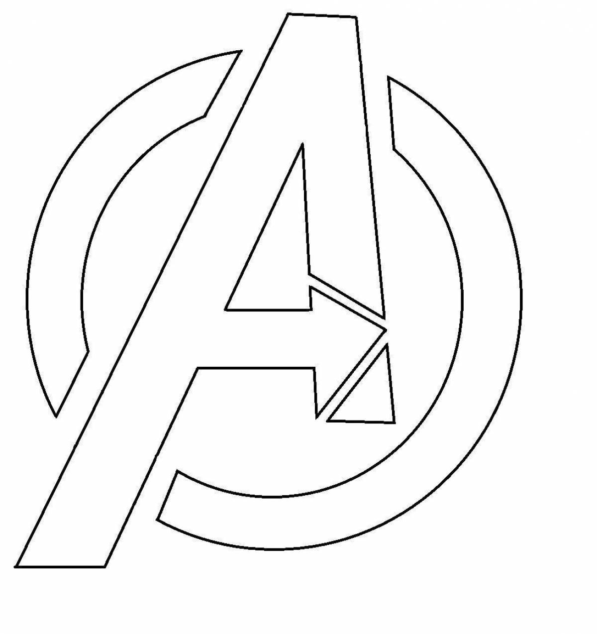 Brilliantly done marvel logo coloring page
