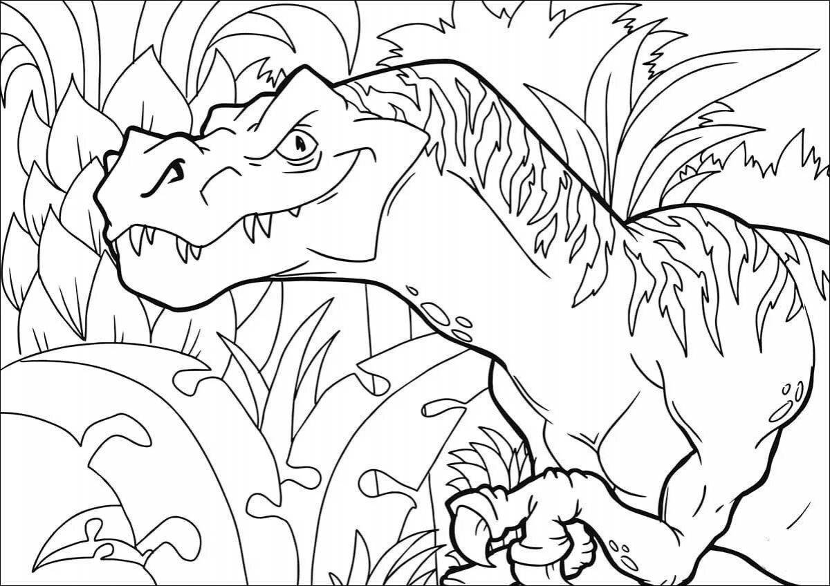 Funny car-dinosaur coloring book