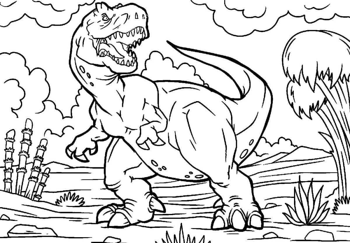 Adorable dinosaur car coloring book