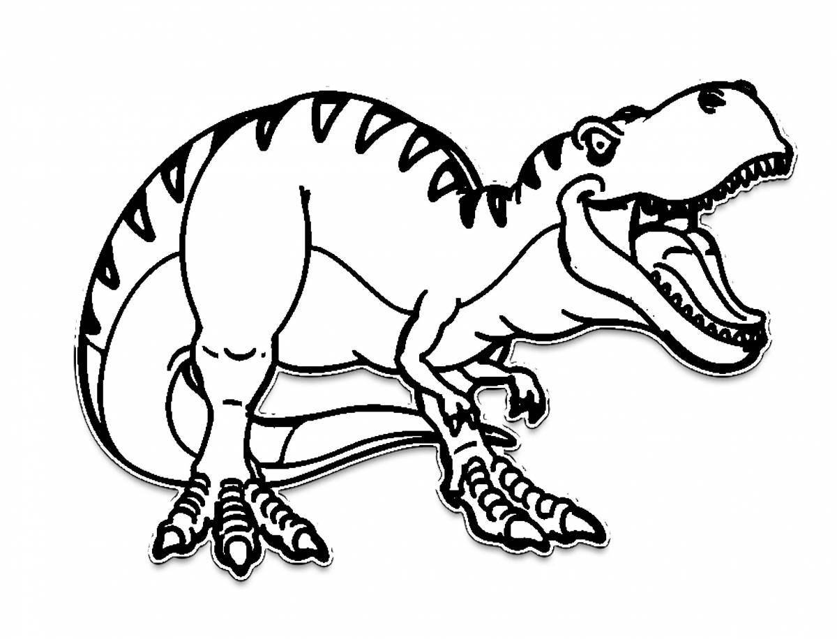 Юмористическая машина-динозавр раскраска