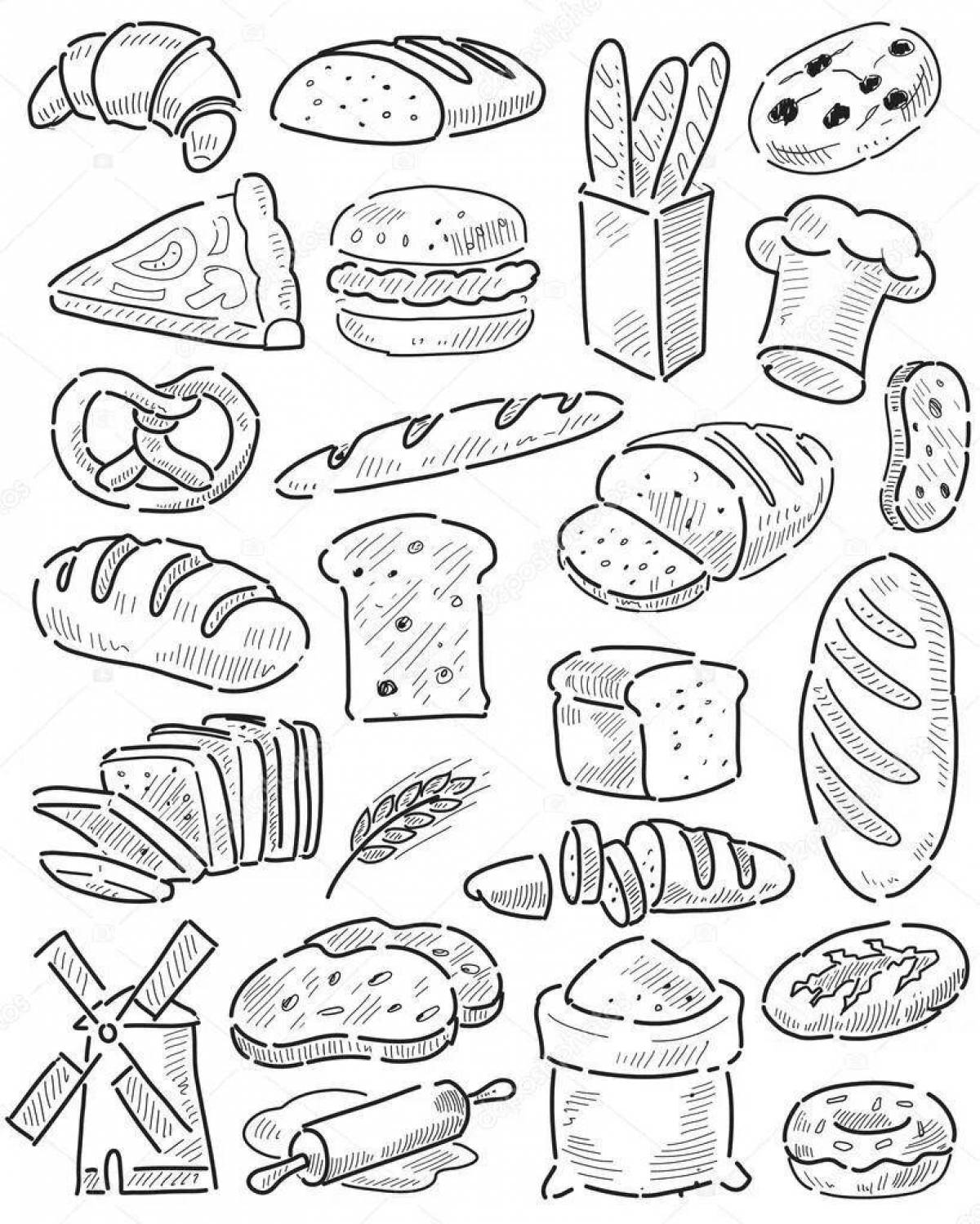 Coloring page delicious pastries
