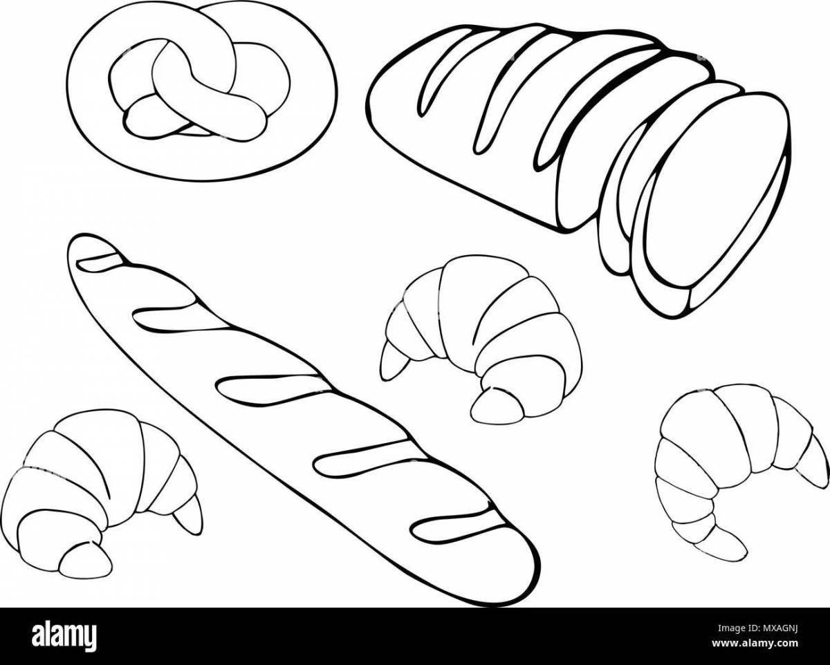 Tempting baked goods coloring page