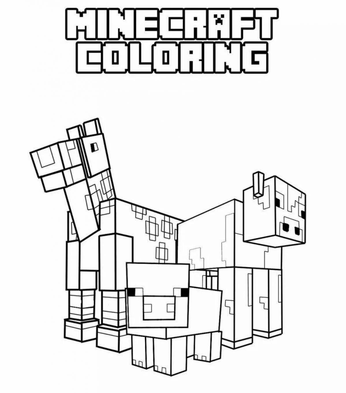 Outgoing minecraft doggy coloring