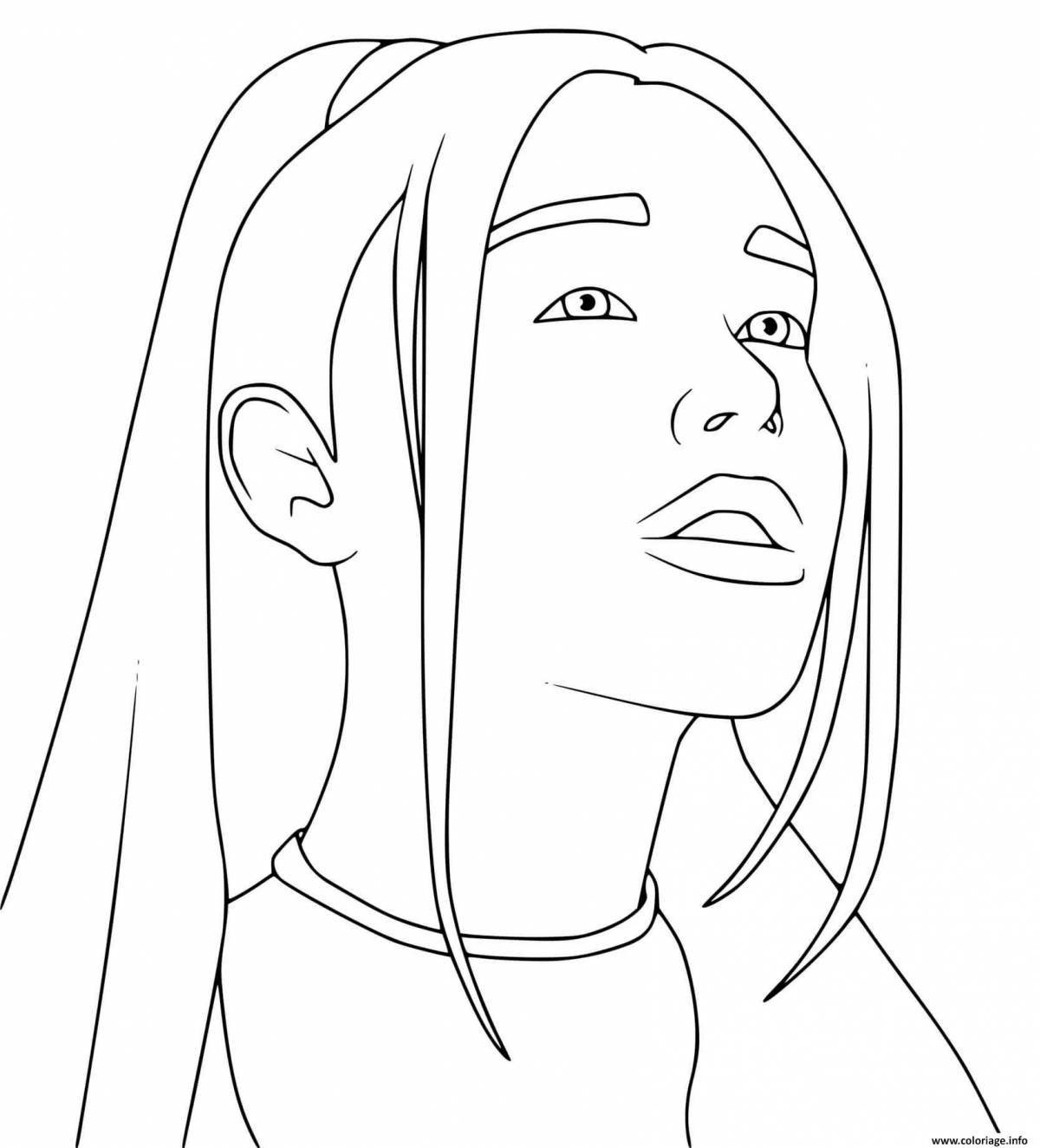 Ariana Grande's fabulous coloring page