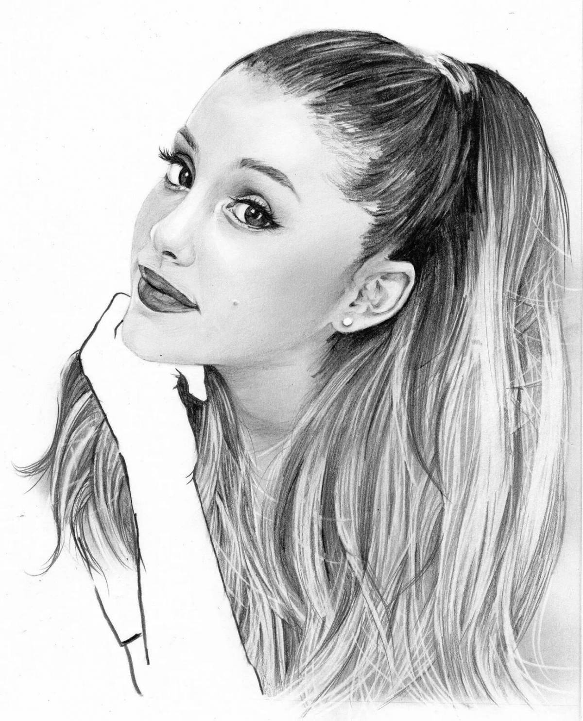 Charming ariana grande coloring book